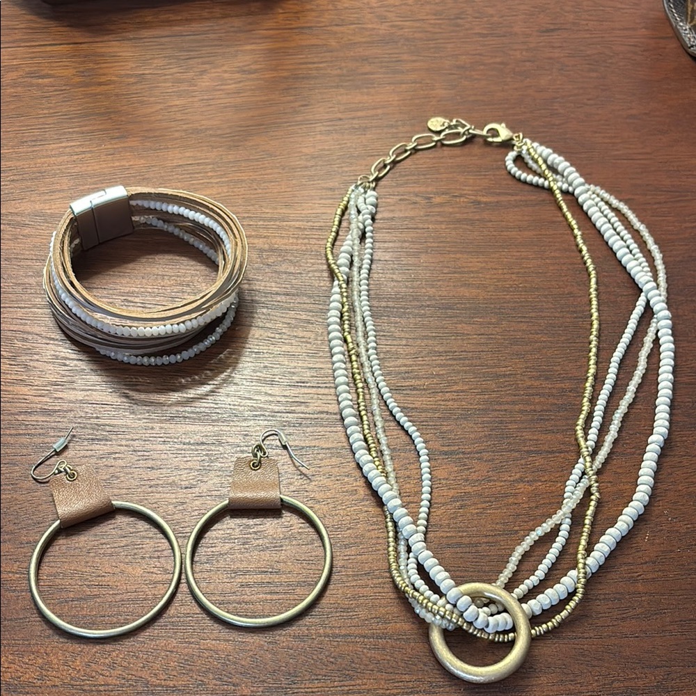 Gold and Beaded Jewelry Set